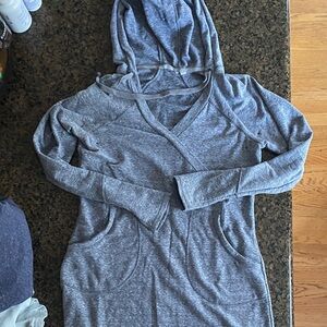 Athleta gray Women's Hooded sweatshirt dress